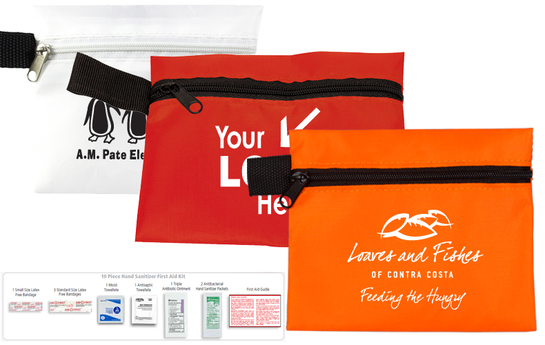 10 Piece Hand Sanitizer Healthy Living Pack in Zipper Pouch Components inserted into Zipper Pouch 10 Piece Hand Sanitizer Healthy Living Pack in Zipper Pouch Components inserted into Zipper Pouch